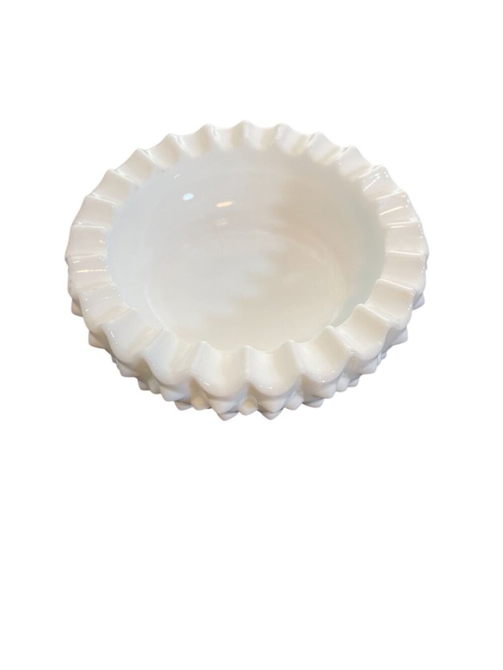 Vintage Fenton Hobnail Milk Glass Ashtray